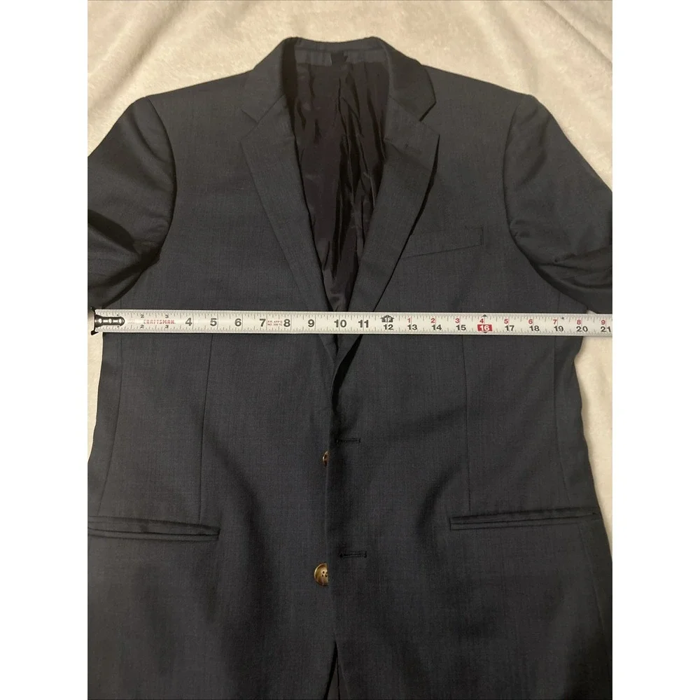 J.Crew Thompson 40R Blue 100% Wool Two Button Sport Coat Blazer